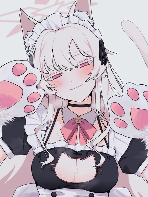 #私はこういう絵師です見た絵師全員参加 #ブルアカ ブルアカキャラに魔改造メイド服着せたりチェキ画描かせたりしている絵描きです!!!!!!