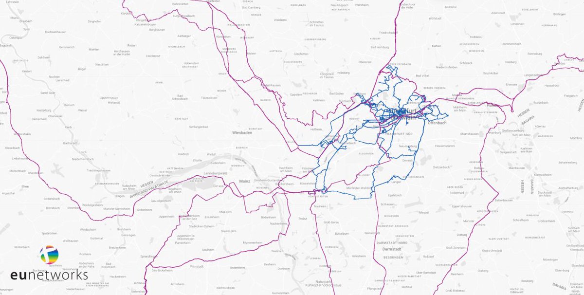 Discover our #network in Frankfurt. 
The metro network is one of our largest with a span of over 340km, connecting over 68 data centres.
Learn more about connectivity option in Frankfurt and wider Germany.
eun.io/3B0QuWt