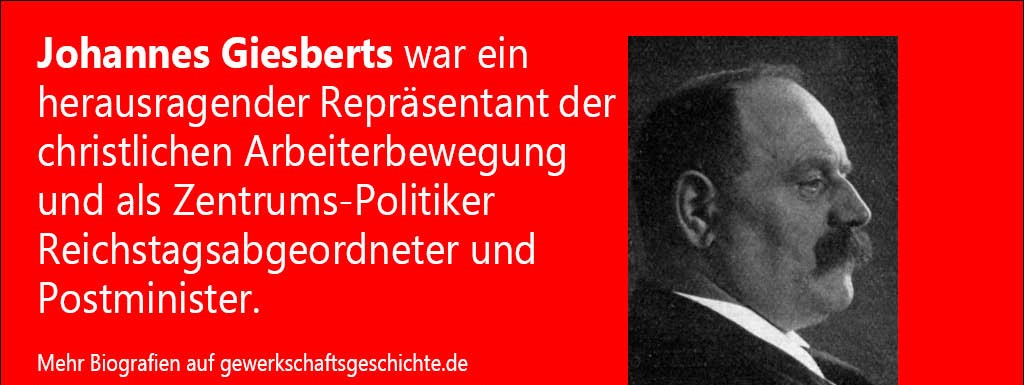 Gewerkschaftsgeschichte 4.0 (@dr_wjaeger) on Twitter photo #OnThisDay 1938 starb Johannes Giesberts. Er war von 1901-1905 Mitglied des Vorstandes des Gesamtverbandes der christlichen Gewerkschaften, einem Vorläufer von <a href="/dgb_news/">DGB - Deutscher Gewerkschaftsbund</a>.
Mehr: gewerkschaftsgeschichte.de/johannes-giesb… #OnThisDay 1938 starb Johannes Giesberts. Er war von 1901-1905 Mitglied des Vorstandes des Gesamtverbandes der christlichen Gewerkschaften, einem Vorläufer von <a href="/dgb_news/">DGB - Deutscher Gewerkschaftsbund</a>.
Mehr: gewerkschaftsgeschichte.de/johannes-giesb…
