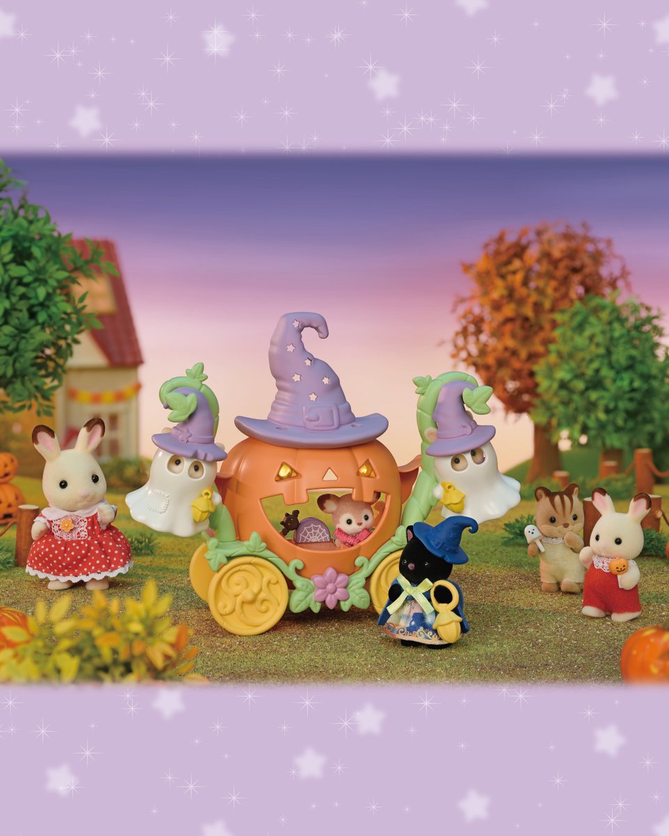 シルバニアファミリー ハロウィンセット シルバニアファミリー」魔法使いやおばけに変身♪ 赤ちゃん6人が
