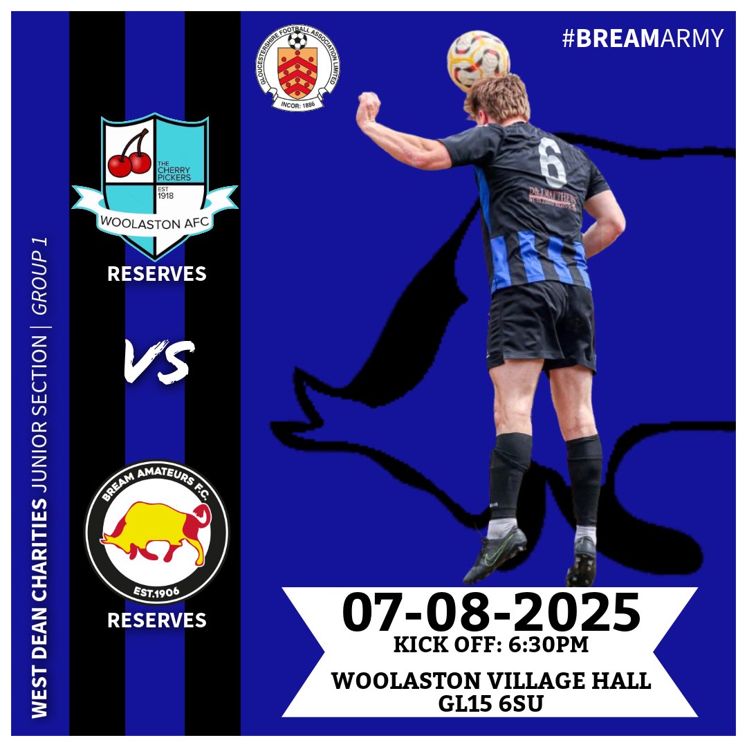 Bream Amateurs FC (@breamarmy) on Twitter photo ππΌππΎππΏπΌπ!
Seconds π£οΈ
π <a href="/WoolastonFC/">Woolaston AFC</a> Reserves
π WDC Junior
π Woolaston Village Hall, GL15 6SU
β½οΈ 6:30pm
The twos travel to top of the group Woolaston Reserves in search of three points.
Get behind the lads. πͺ
#BreamArmy #WeAreBream ππΌππΎππΏπΌπ!
Seconds π£οΈ
π <a href="/WoolastonFC/">Woolaston AFC</a> Reserves
π WDC Junior
π Woolaston Village Hall, GL15 6SU
β½οΈ 6:30pm
The twos travel to top of the group Woolaston Reserves in search of three points.
Get behind the lads. πͺ
#BreamArmy #WeAreBream