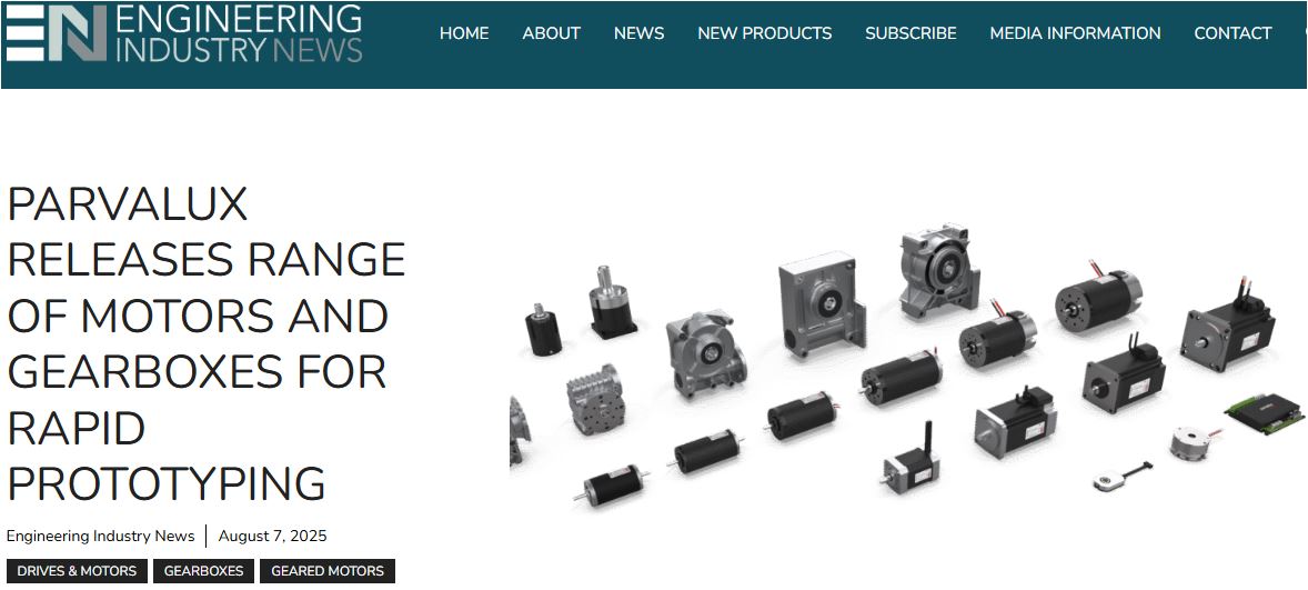 Engineering Industry News (@engineeringindn) on Twitter photo maxon brand <a href="/ParvaluxMotors/">Parvalux Electric Motors</a> has launched an online modular configuration service providing rapid availability of customised motors, gearboxes, and geared motors for OEM prototyping and includes permanent magnet DC (PMDC) and brushless DC (BLDC) motors
engineeringindustrynews.com/parvalux-relea… maxon brand <a href="/ParvaluxMotors/">Parvalux Electric Motors</a> has launched an online modular configuration service providing rapid availability of customised motors, gearboxes, and geared motors for OEM prototyping and includes permanent magnet DC (PMDC) and brushless DC (BLDC) motors
engineeringindustrynews.com/parvalux-relea…