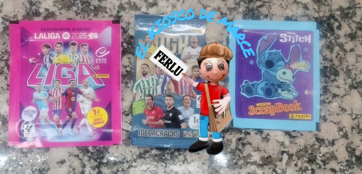 ElKioscodeMarce's tweet image. Ya están aquí los cromos y las cartas de @LaLiga de @PaniniComicsEsp y los cromos de la película del momento

Archivador y cartas de MegaCracks y álbum y cromos de Liga Este y de Stitch