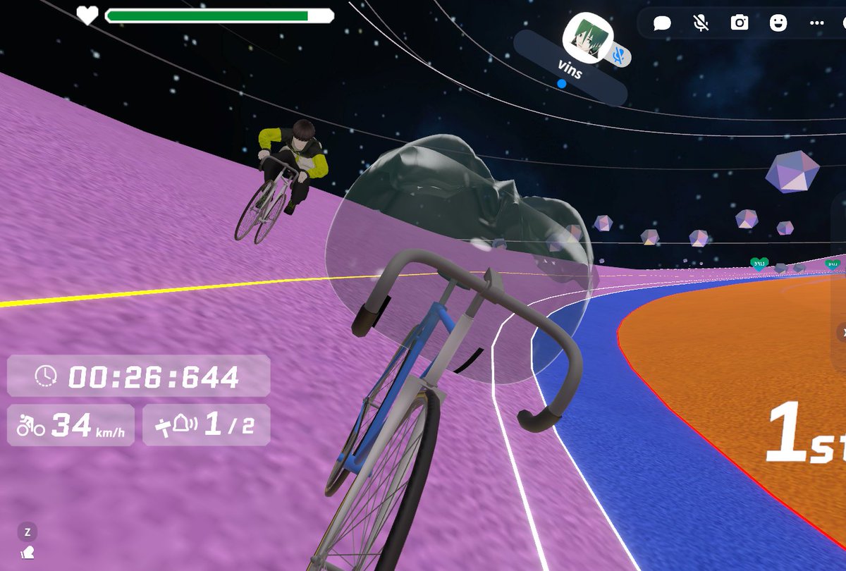 vins_cluster's tweet image. 惑星バンク(自転車ワールド)、 #clusterScript でアバターにポーズを取らせる機能が正式版になっていたので、自転車をこぐ機能がうまいこと実装できました!
色々なアバターで乗ってみてください~👍
#futomomoexpo