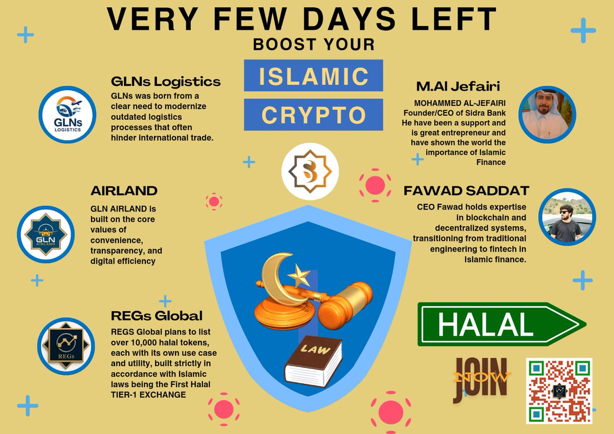 Very Few Days Left!
Boost your Islamic Crypto journey with REGs Global – the First Halal Tier-1 Exchange.Backed by Sidra Bank, GLNs Logistics, and AIRLAND,we’re reshaping World Finance

10,000+Halal Tokens
Blockchain-Powered
Trusted Leaders

Join Now — Don’t Miss Out

#REGsGlobal