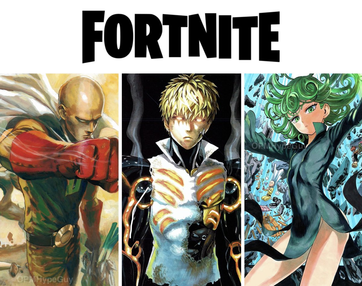 ONE PUNCH MAN x FORTNITE

Saitama, Genos &amp; Tatsumaki join Fortnite in the next update! 👊