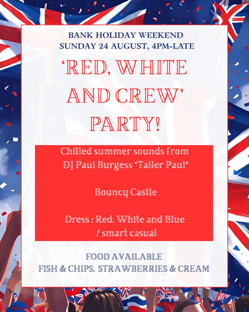Leander Club (@leander_club) on Twitter photo There are two things we know very well at Leander Club - rowing, and how to throw a party!
Open to all: 'Red, White and Crew' party, SUNDAY 24 AUGUST, 4PM-LATE
Dress: Red, white + blue
Tickets: Early Bird £10
 tickettailor.com/events/leander…
#henleyparty#bankholidayweekend #summerbankhol There are two things we know very well at Leander Club - rowing, and how to throw a party!
Open to all: 'Red, White and Crew' party, SUNDAY 24 AUGUST, 4PM-LATE
Dress: Red, white + blue
Tickets: Early Bird £10
 tickettailor.com/events/leander…
#henleyparty#bankholidayweekend #summerbankhol
