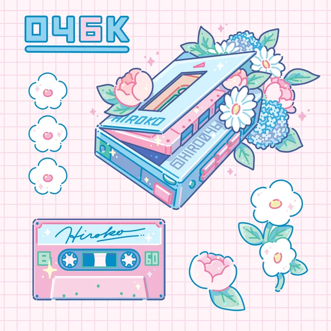 #私はこういう絵師です見た絵師全員参加 花と少しレトロなものを描いてます