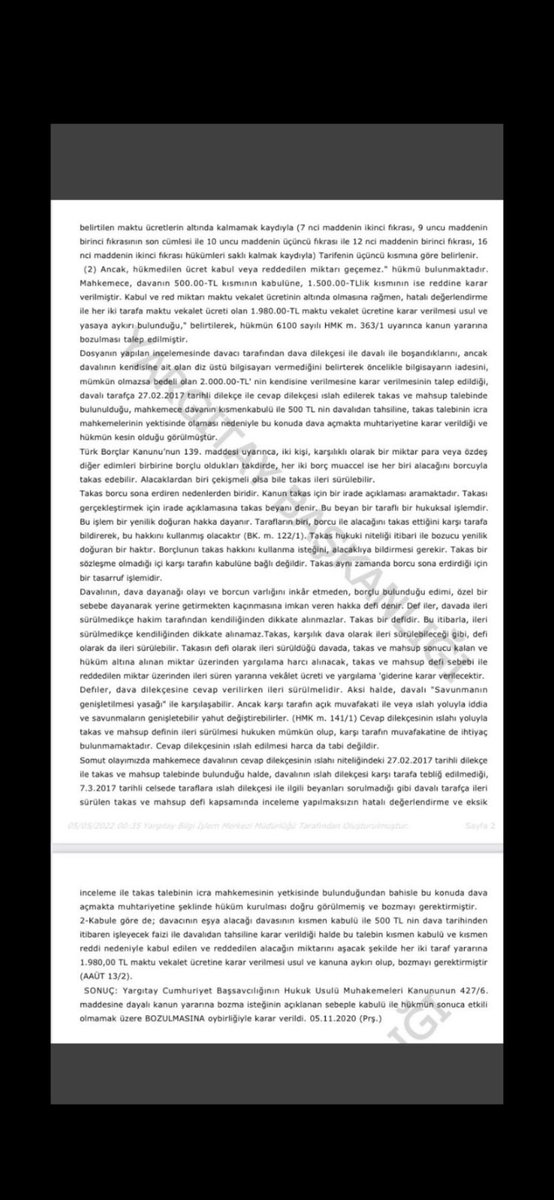 Cevap dilekçesinin ıslahı yoluyla takas ve mahsup definin ileri sürülmesi hukuken mümkün olup, karşı tarafın muvafakatine de ihtiyaç bulunmamaktadır. 

Yargıtay 2.Hukuk Dairesi 
E: 2020/3254
K: 2020/5432