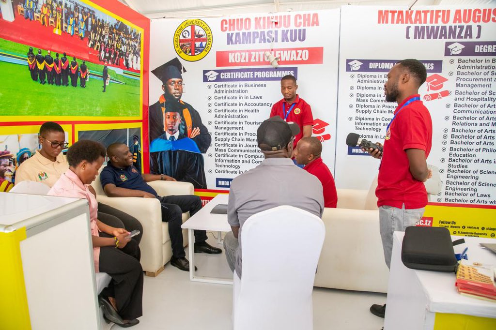 StAugustineoftz's tweet image. #SAUTMwanza MAONESHO YA NANENANE:

@StAugustineoftz inaiendelea kuwakaribisha kutembelea mabanda yetu katika maonesho ya #nanenane yanayoendelea katika mikoa ya #dodoma #simiyu #mwanza #arusha na #mbeya 

#TulijengeJijilaMungu