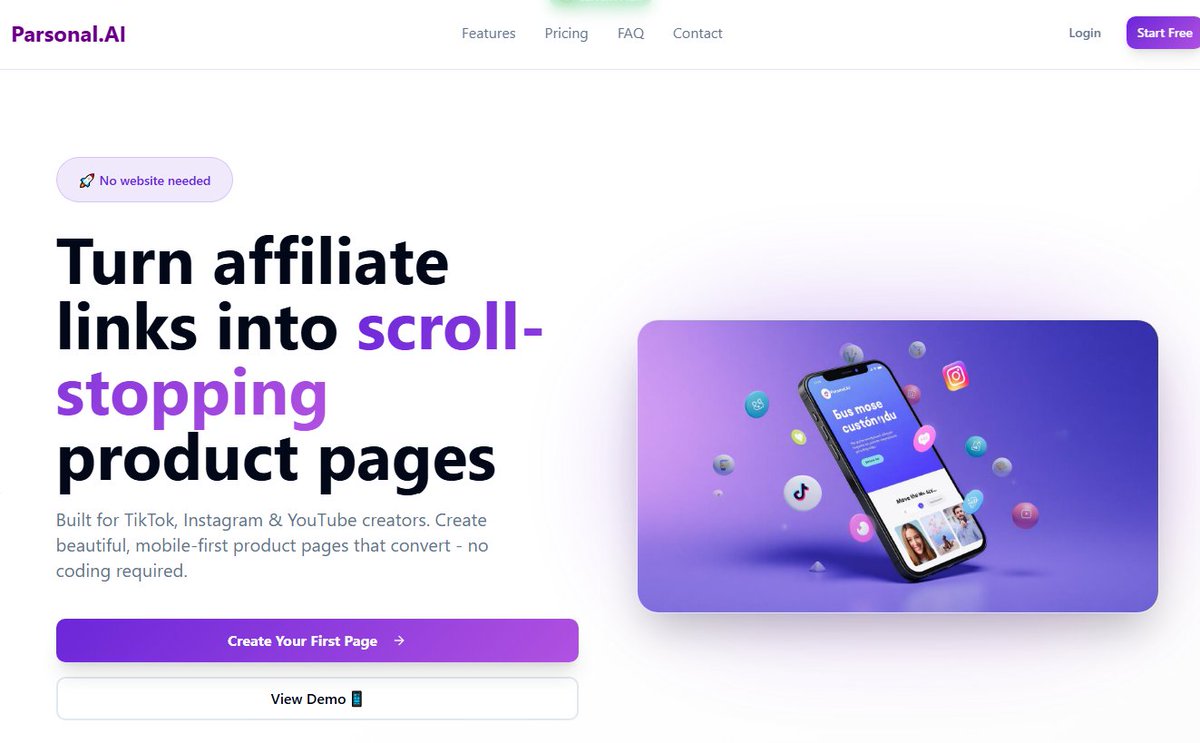 Ruhuzadigital's tweet image. No website? No problem. This tool makes your product links go viral. #buildinpublic #creatorstack #nocode #saas #affiliate #creatoreconomy #genzmarketing
