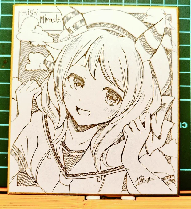 色紙描けた!!
明日金曜日21時よりBOOTHにて販売します!
詳細はリプ↓ 
