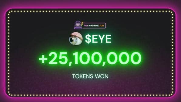 ALEX ⭕f We₿3 (@callmi_alex_) on Twitter photo I just won 25100000 EYE playing <a href="/ToyMachine_co/">Toy Machine</a> devnet.toymachine.fun/share/e812016c…
You're probably wondering how 🤔
Let's start with what is Toymachine
<a href="/ToyMachine_co/">Toy Machine</a> is a <a href="/solana/">Solana</a> based token launchpad (Devnet, Mainnet launch August 11, 2025) with gamified features.
Users can create I just won 25100000 EYE playing <a href="/ToyMachine_co/">Toy Machine</a> devnet.toymachine.fun/share/e812016c…
You're probably wondering how 🤔
Let's start with what is Toymachine
<a href="/ToyMachine_co/">Toy Machine</a> is a <a href="/solana/">Solana</a> based token launchpad (Devnet, Mainnet launch August 11, 2025) with gamified features.
Users can create