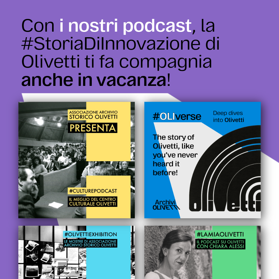 ArchOlivetti's tweet photo. 🌴 #Oliverse va in vacanza, ma la #StoriaDiInnovazione di #Olivetti vi tiene compagnia con i nostri #podcast.
Ascolta #LaMiaOlivetti con @chiaralessi, i Culture Podcast e tanto altro.

Su Spotify e dove ascolti tutti i tuoi podcast🎧 L’accompagnamento perfetto per la tua estate! https://t.co/kfNxD7Wd1X