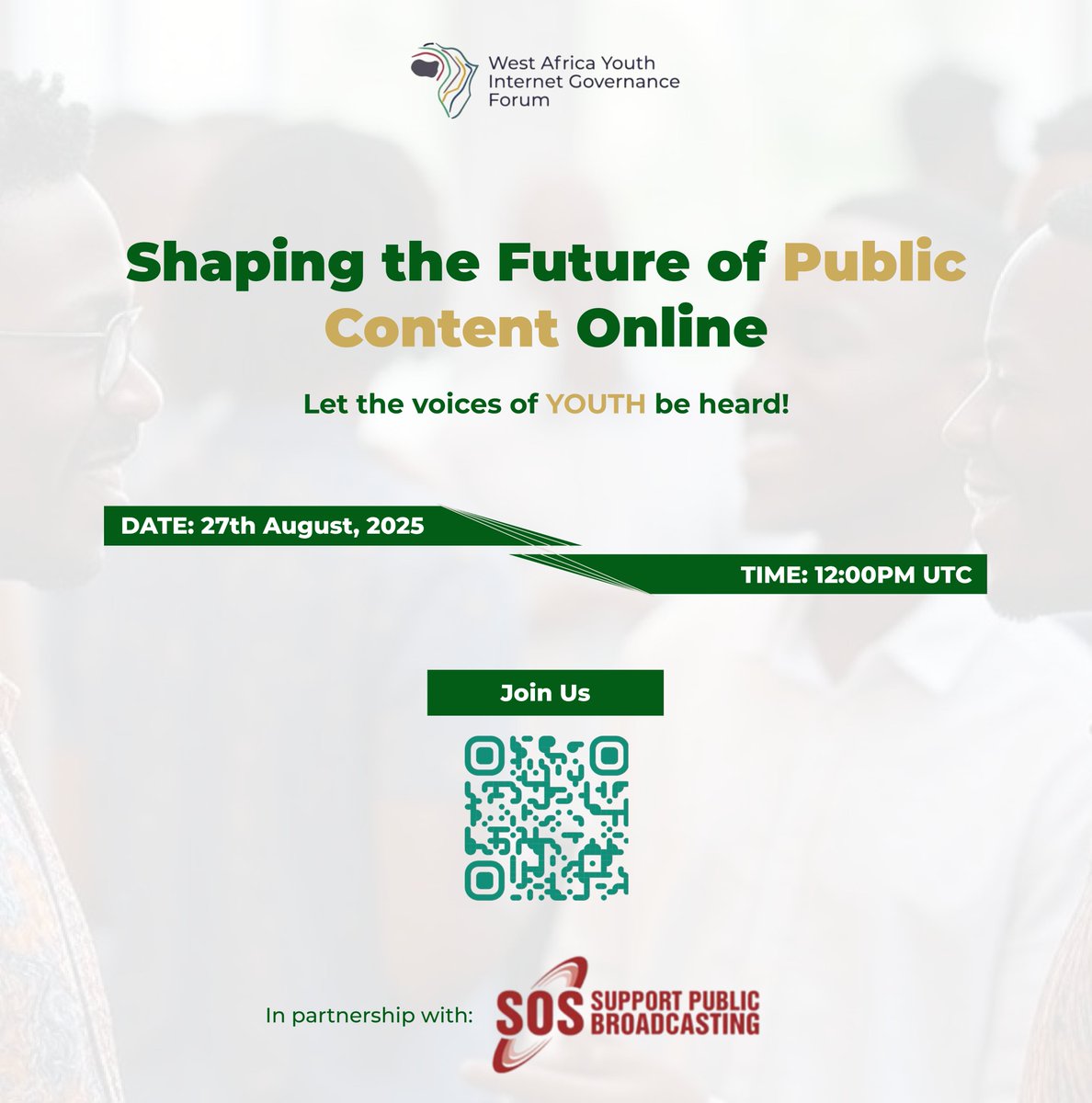 Join us to shape Africa’s digital future by contributing to the development of guidelines for public service content in the digital age. 
Happening August 27, 2025 at 12:00 UTC 

Register via bit.ly/ShapingTheFutu…