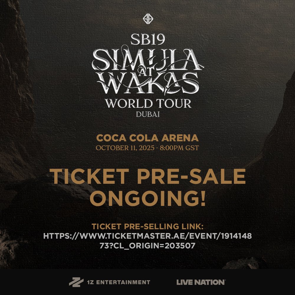 UAE A'TIN 🇦🇪 Official (@uaeatin) on Twitter photo SAWmakses na ba ang all? 😎
Presale is still on going!
Get your tickets here: 🔗ticketmaster.ae/event/19141487…
THE KINGS ARE COMING TO DUBAI 👑
<a href="/SB19Official/">SB19 Official</a> #SB19 #SB19_SaW
#SaWWorldTourKickOffDUBAI SAWmakses na ba ang all? 😎
Presale is still on going!
Get your tickets here: 🔗ticketmaster.ae/event/19141487…
THE KINGS ARE COMING TO DUBAI 👑
<a href="/SB19Official/">SB19 Official</a> #SB19 #SB19_SaW
#SaWWorldTourKickOffDUBAI