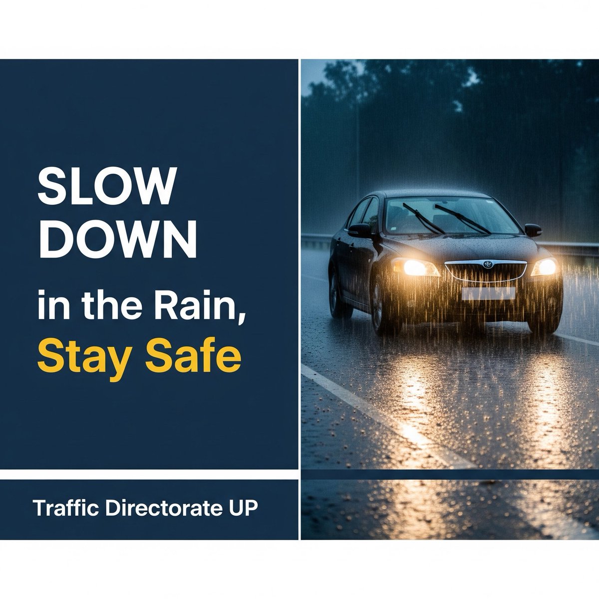 बारिश में गति धीमी, जीवन रहेगा सुखी।

बारिश की बूँदें, बढ़ाएँ खतरा; सावधानी से चलाएँ, यह है सच्चा मंत्र।