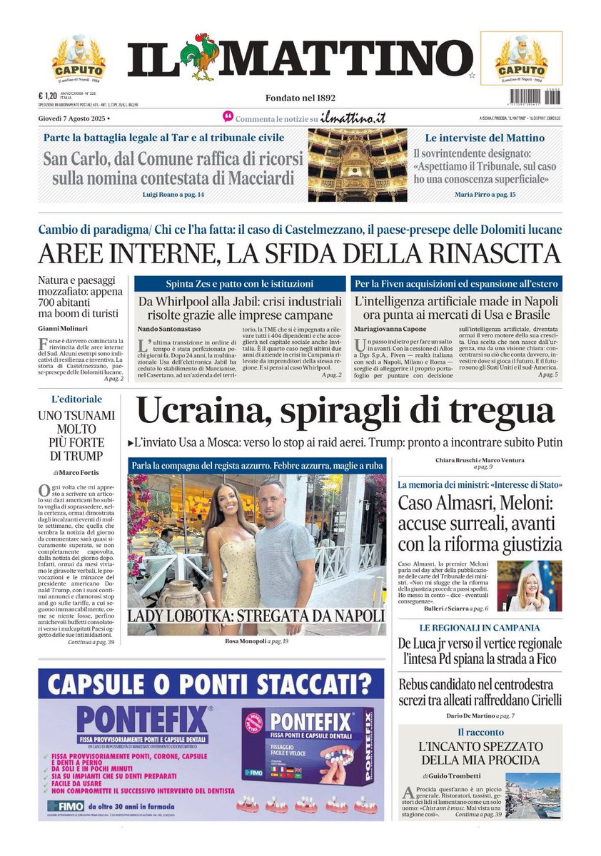 LA SFIDA DELLA RINASCITA DEI PICCOLI PAESI: 
rassegnazione e spopolamento possono essere sfidati e in qualche caso sconfitti…

L’esperienza di #castelmezzano e delle #dolomitilucane  in bella evidenza su #ilmattino 
<a href="/volodell_angelo/">Volo dell'Angelo</a> <a href="/BorghiPiuBelli/">Borghi+belli Italia</a> <a href="/BArancioni/">Bandiere arancioni</a> <a href="/Basilicata_Tur/">Basilicata Turistica</a>