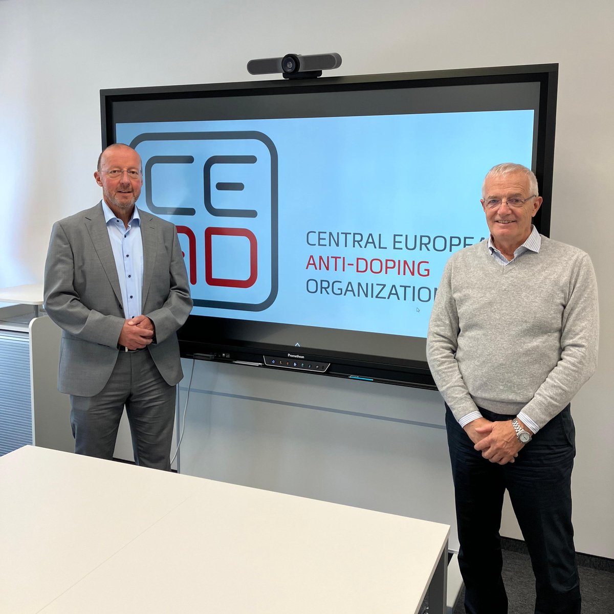 Yesterday, CEADO Chair Michael Cepic and Vice Chair Janko Dvoršak met at <a href="/nadaaustria/">nadaaustria</a> . Topics: WADA–USADA tensions, CEADO's mediator role, WADA Code 2027, social media strategy &amp; regional cooperation. United for strong &amp; clean anti-doping work across Central Europe.
