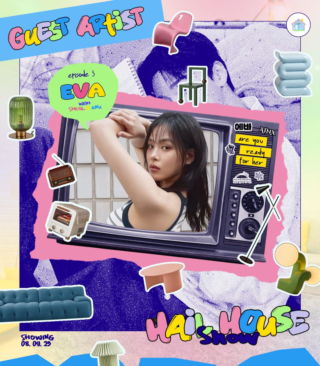 HAIL HOUSE SHOW (@hail_zzip) on Twitter photo 
The remote’s lost, but who cares, she's on screen and we’re not changing the channel. 📺
Episode 3 of HAIL HOUSE just got hotter. With cool gaze and killer presence, EVA is ready to stir up the living room.
Tune in 08.09.25. 📢 Are you ready for her?
 
The remote’s lost, but who cares, she's on screen and we’re not changing the channel. 📺
Episode 3 of HAIL HOUSE just got hotter. With cool gaze and killer presence, EVA is ready to stir up the living room.
Tune in 08.09.25. 📢 Are you ready for her?
