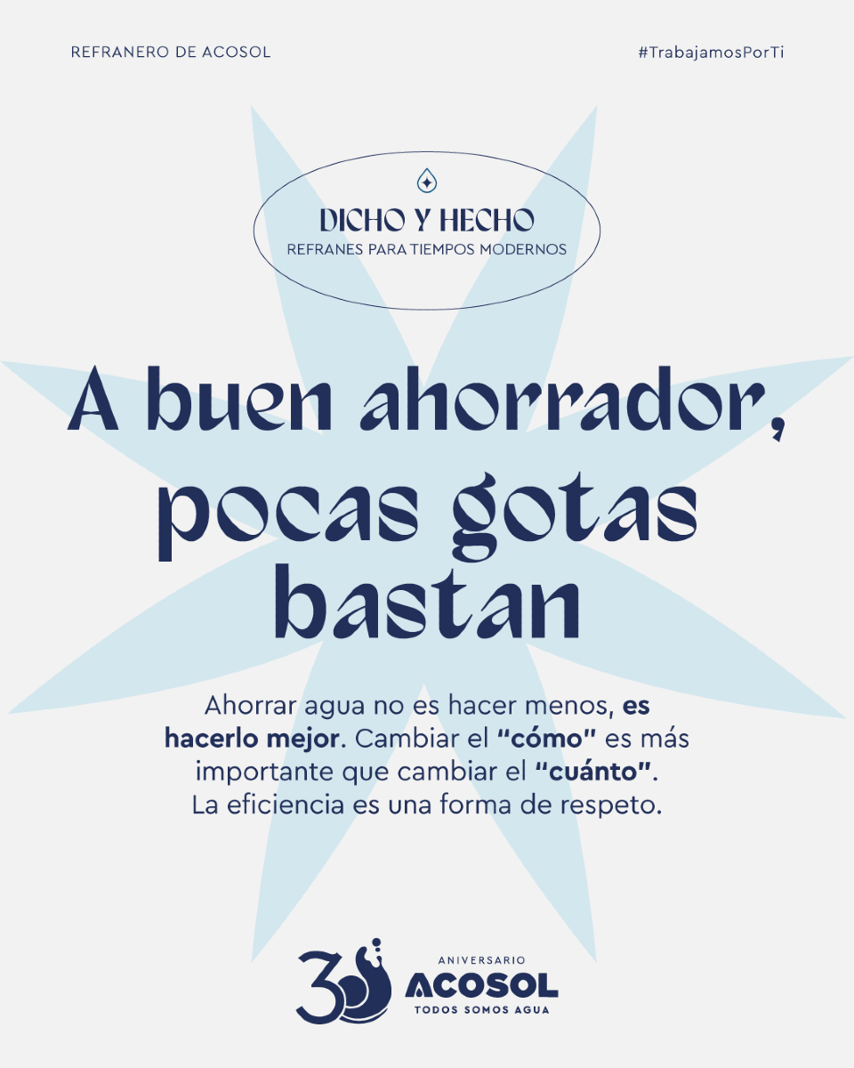El secreto está en cambiar rutinas, no en renunciar al confort.
🚰 Un grifo cerrado a tiempo vale por dos litros ahorrados.
¿Te apuntas al reto del consumo consciente?✏️