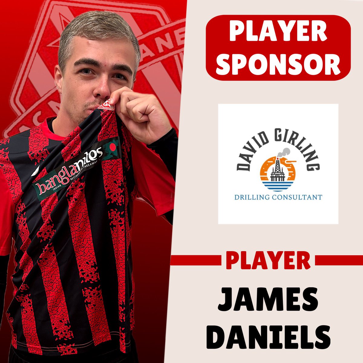 🚨 SPONSOR SHOUTOUT 🚨

Many thanks to David Girling for renewing his sponsorship of <a href="/james_daniels9/">James Daniels</a> for the 2025/26 season!
