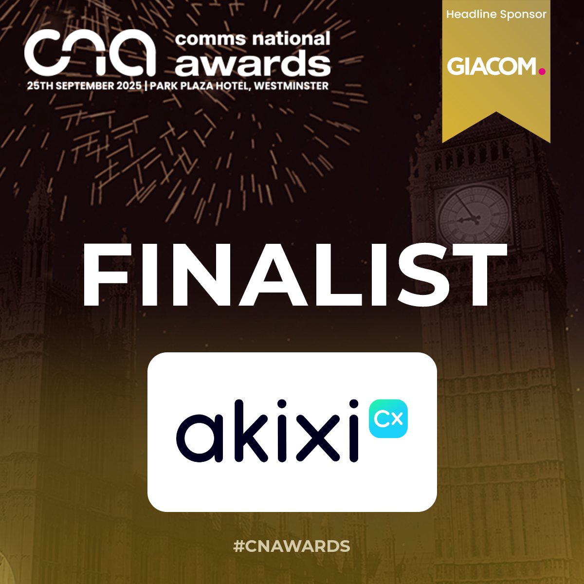 🎉 Exciting news! Akixi is a finalist for Software Vendor of the Year at the 2025 Comms National Awards!

We’re proud to be recognised for driving innovation in analytics &amp; cloud comms.

Thanks to our amazing team, partners &amp; customers!

#cnawards #TeamAkixi #UCaaS