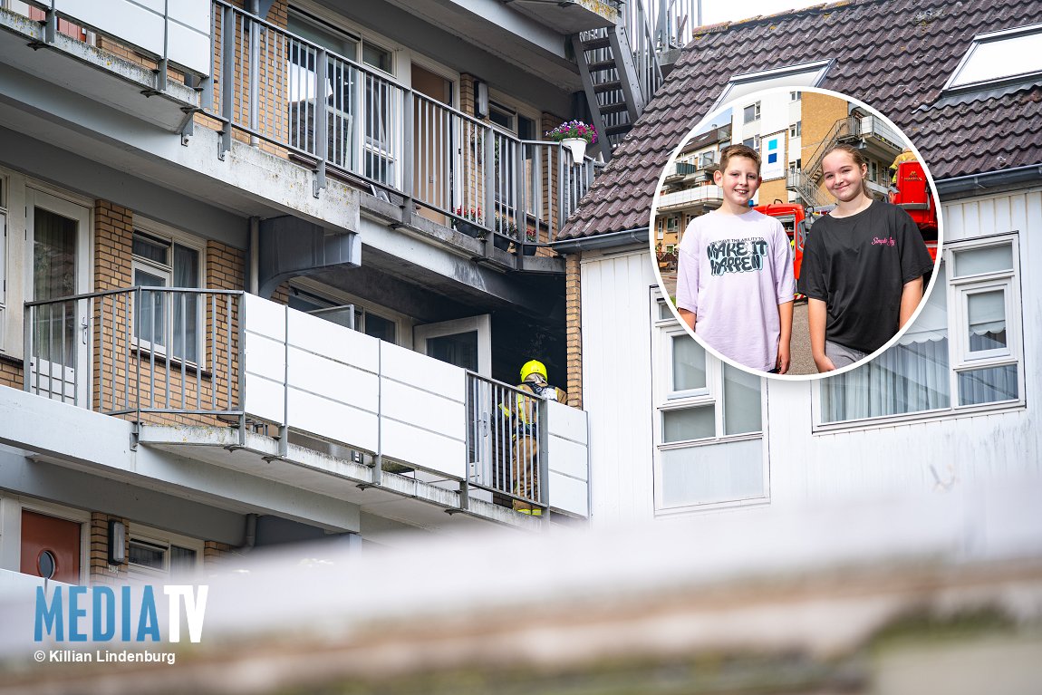 Brand op balkon aan het Charloisse Hoofd in Rotterdam