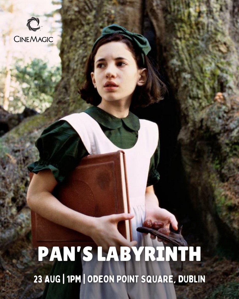 Cinemagic's tweet image. Watch 'Pan's Labyrinth' (Cert: 16) with us at the ODEON Point Square, Dublin on Saturday 23rd August. Book your tickets today at eventbrite.co.uk/e/pans-labyrin…

#PansLabyrinth #Summer #Dublin

#CinemagicDublin is supported by the @Education_Ire and supported by the @DeptCultureIRL.