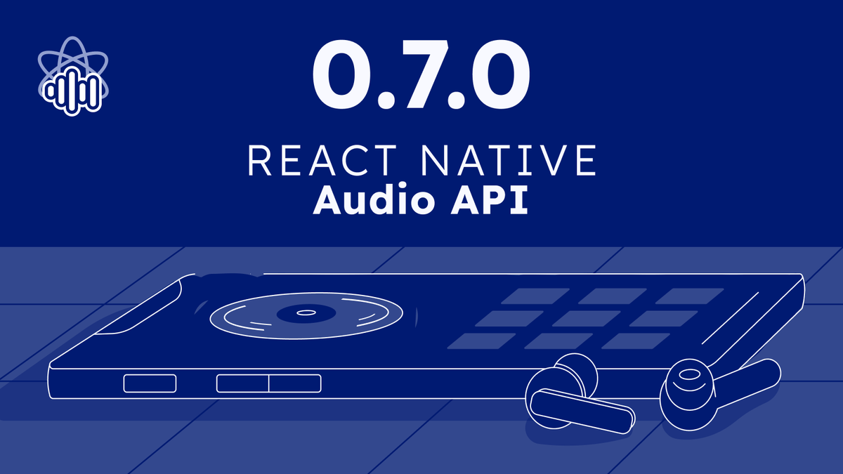 React Native Audio API 0.7.0 is here! 🎷
🎤 RecorderAdapterNode – seamlessly integrate microphone input directly into audio graph
🚧 Custom Processor Node – unleash your creativity &amp; write high-performance, custom audio effects directly in C++
💦 AudioBufferQueueSourceNode – a