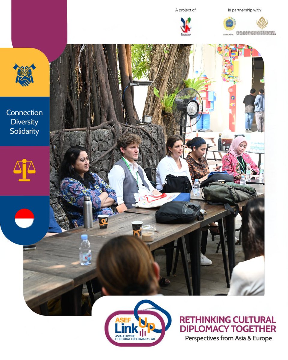 EUinASEAN's tweet photo. What does inclusive cultural diplomacy look like today?
#ASEFLinkUp 2025 brought 16 cultural professionals to Yogyakarta to tackle mobility inequality, language hierarchies & exclusion in global cooperation.
Read more 👉 https://t.co/eD4Cs2NrfW
#ASEFCulture #CulturalDiplomacy https://t.co/17nHBn7jCp