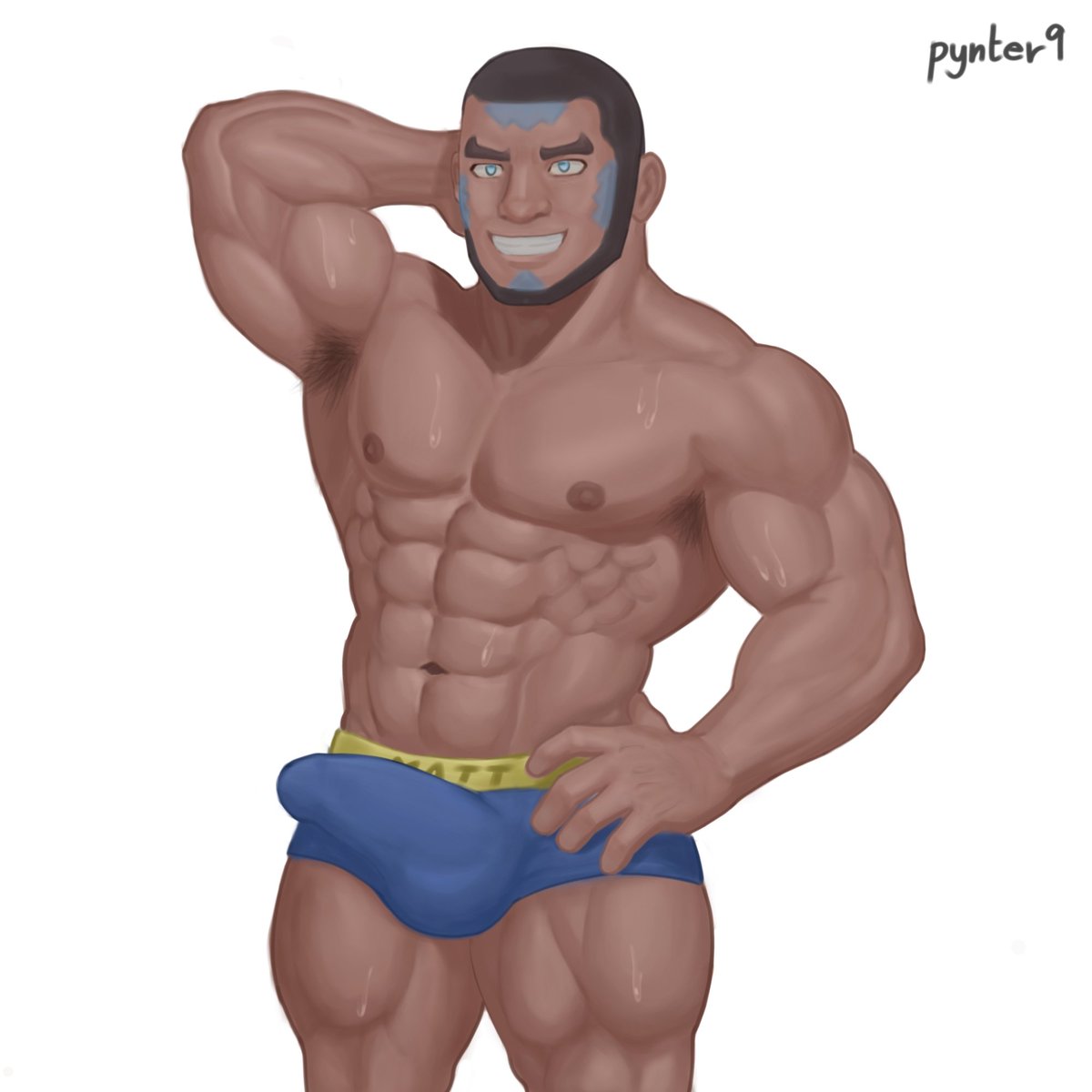 pynter9's tweet photo. So Hard 🥵 Wanna Help?

#bara #daddy #pokemon #muscle https://t.co/rKG5fWNCIS