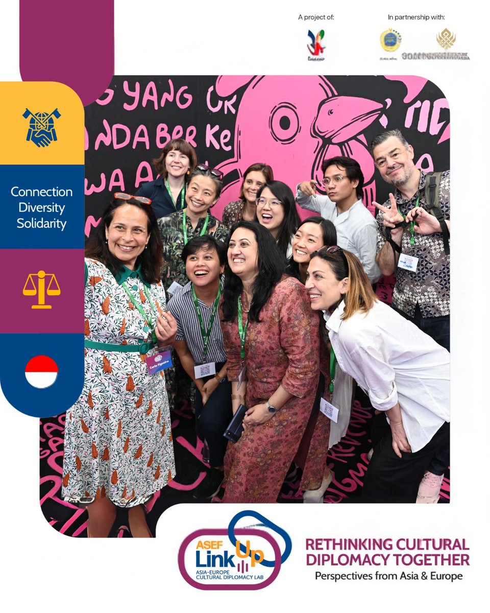 EUinASEAN's tweet photo. What does inclusive cultural diplomacy look like today?
#ASEFLinkUp 2025 brought 16 cultural professionals to Yogyakarta to tackle mobility inequality, language hierarchies & exclusion in global cooperation.
Read more 👉 https://t.co/eD4Cs2NrfW
#ASEFCulture #CulturalDiplomacy https://t.co/17nHBn7jCp