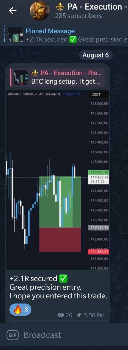 People in my free TG killing it.
Just actual signals, no BS.

Pairs I focus on:
$BTC
$ETH
$EUR / $USD