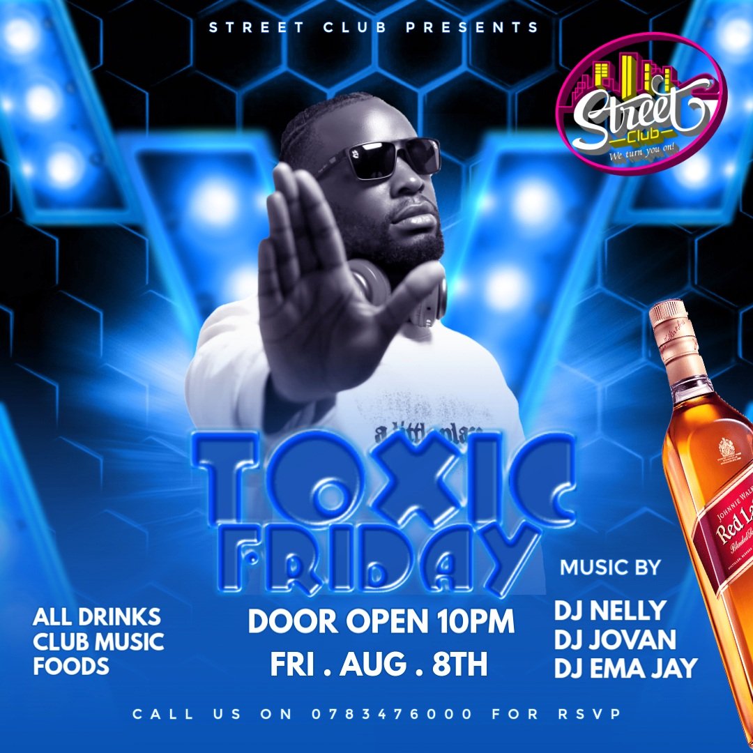 StreetClubEbb's tweet photo. Last Weekend went Ballistic and Fired Up.

This Friday, We are organizing for you to have it BIGGER and BETTER.

Get ready to enjoy a High Energy atmosphere, loud music, dancing, and generally an exhilarating vibe.

Why Not!
#StreetClub
#ToxicFridaysLast https://t.co/2IGpX2s7Qy