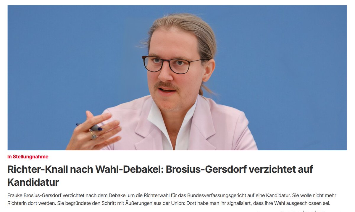_NiemalsKinski_'s tweet photo. Die Haider haben gewonnen, Brosius-Gersdorf macht nur noch Gaming https://t.co/x56wfV0eY8