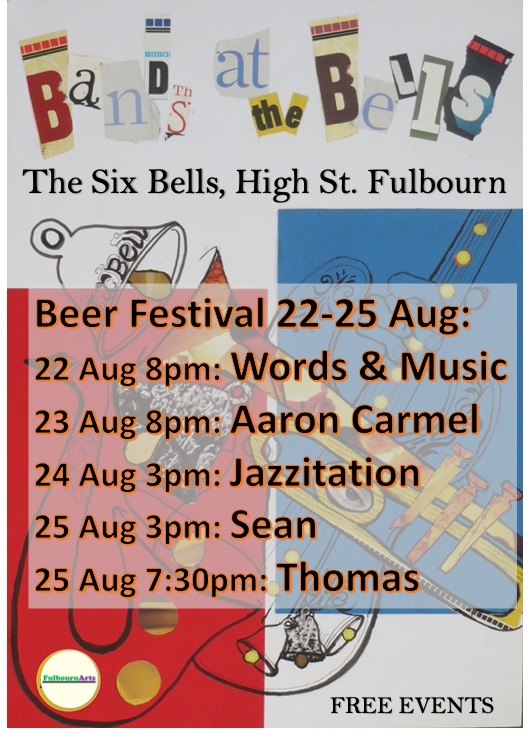 LIVE MUSIC in Fulbourn - lots going on in Aug and Sept! See fulbournarts.org for details