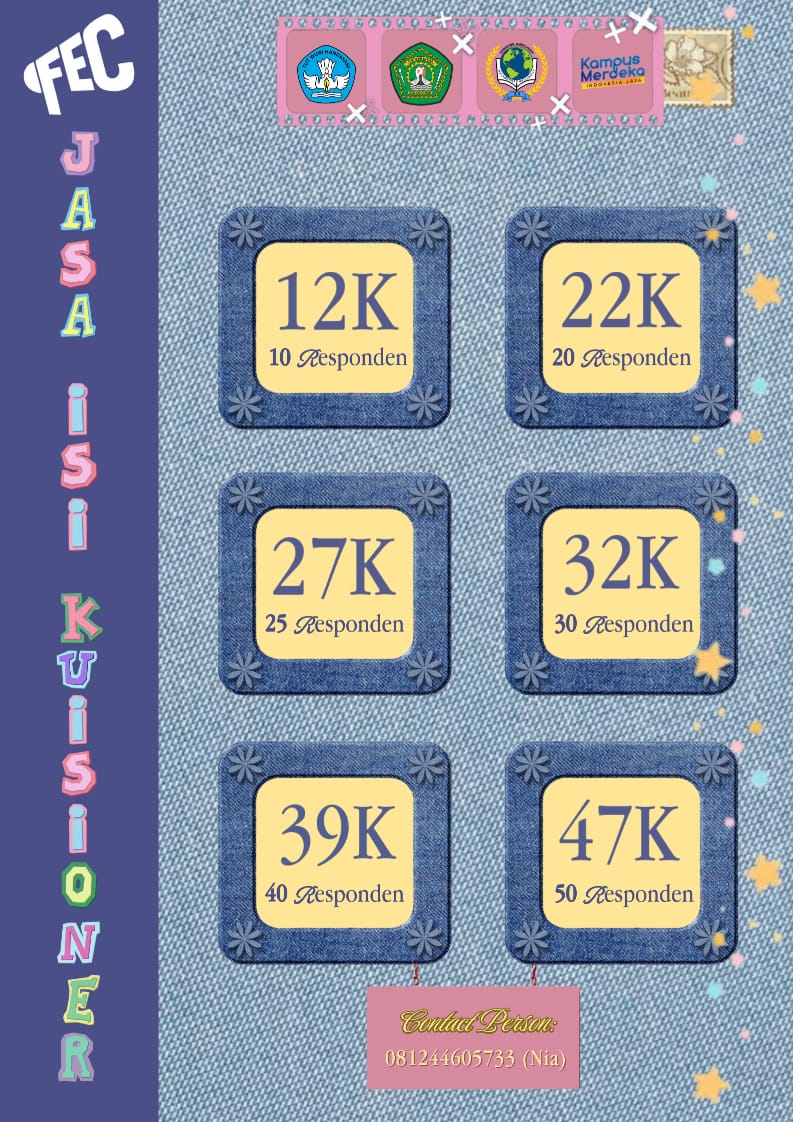 eunchlae's tweet photo. Hai😍👋
Butuh bantuan untuk mengisi kuisioner? 
Kami panitia FEC ILS 2025 menawarkan jasa isi kuisioner yang cepat, akurat, dan terpercaya 😍🫶
#jasaisikuisioner #jasaresponden #jasaisikuisionermurah #jasaisikuisionerterpercaya #zonauang

@niatrisn_wrd https://t.co/Jlb15Yv4Ol