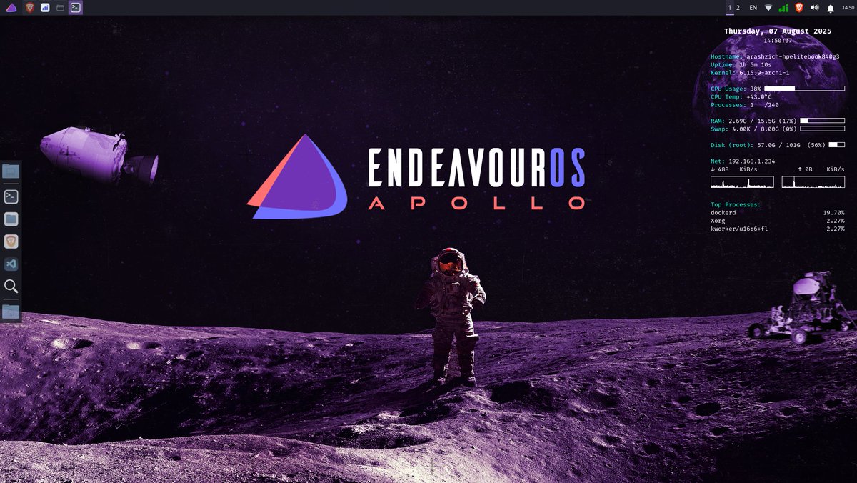 ArashZich's tweet image. این بمونه اینجا...
هروقت آپدیت کردم و دیگه بالا نیومد، بیام فحش بدم!!!
#Arch
#EndeavourOS