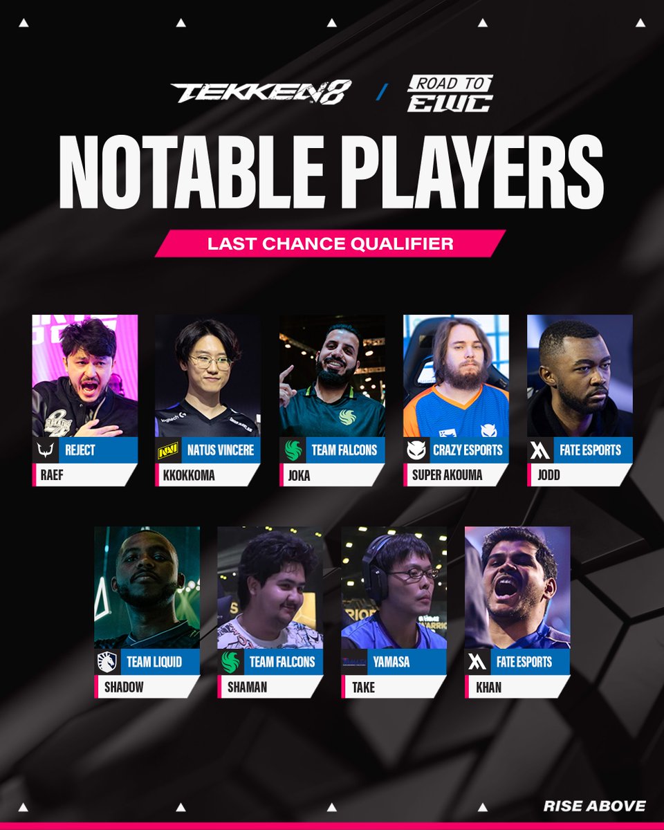 Lots of big names are attending the TEKKEN 8 LCQ for EWC!