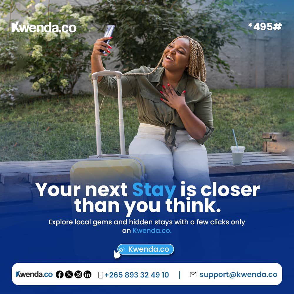 Kwenda.Co (@kwendaco) on Twitter photo 🌍 Ready for your next getaway?
Book verified hotels, lodges, BnBs & hidden gems across Malawi — all on Kwenda! 🏡💙
📲 kwenda.co/accommodation
Own a place to stay? 🏨
List it now & welcome travelers from around the world:
👉🏽 kwenda.co/accommodation/…
📩 accommodations@kwenda.co 🌍 Ready for your next getaway?
Book verified hotels, lodges, BnBs & hidden gems across Malawi — all on Kwenda! 🏡💙
📲 kwenda.co/accommodation
Own a place to stay? 🏨
List it now & welcome travelers from around the world:
👉🏽 kwenda.co/accommodation/…
📩 accommodations@kwenda.co