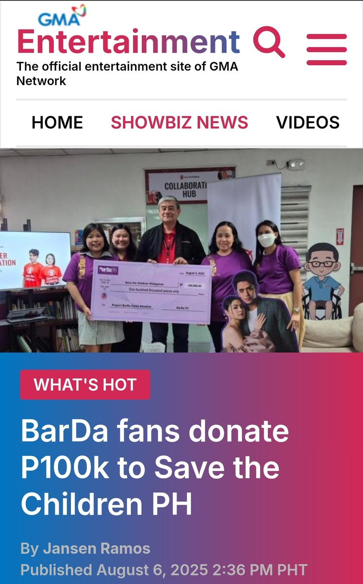 BARDAFC5's tweet photo. Grateful. Humbled. Inspired. 💖

Thank you to everyone who helped amplify our story. This recognition belongs to every heart that believed, supported, and gave.

@gmanetwork
@Sparkle_GMA

#ProjectBarDaCares
#OneWithBarDa
#GratitudePost
#ForTheChildren https://t.co/A2XlA2Hi4y