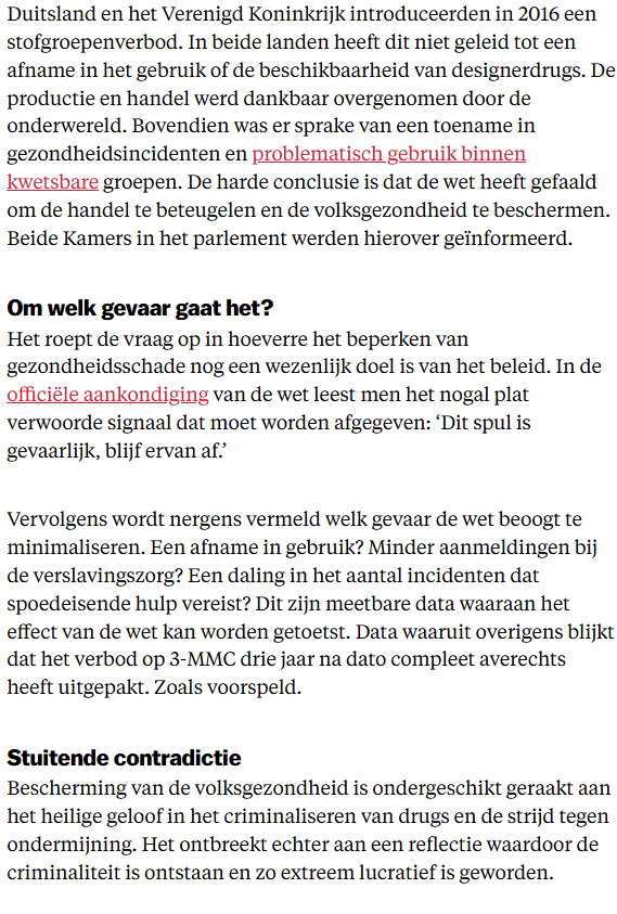 Verbod op designerdrugs is enorm cadeau voor drugshandelaren
en zorgt juist voor MEER drugsincidenten in Duitsland en Engeland parool.nl/columns-opinie…
~Psycholoog verslaving over #drugsbeleid

Liever productie en handel reguleren, bvb via smartshops: wiki.piratenpartij.nl/tk2025:partijp…