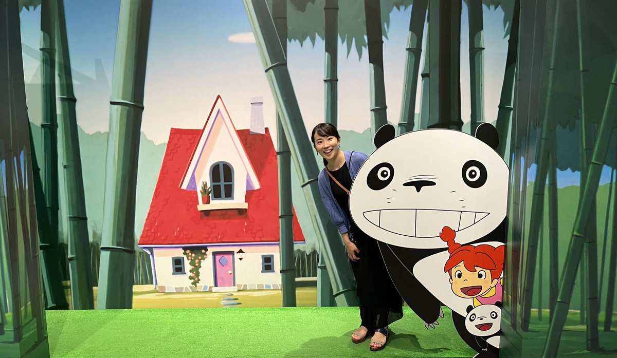 rkssk_vl's tweet image. 今日はオフだったので、パンダコパンダ展に行きました🐼数十年ぶりに子どもに混ざって塗り絵を頑張りました🐼
#パンダコパンダ展　#角川ミュージアム