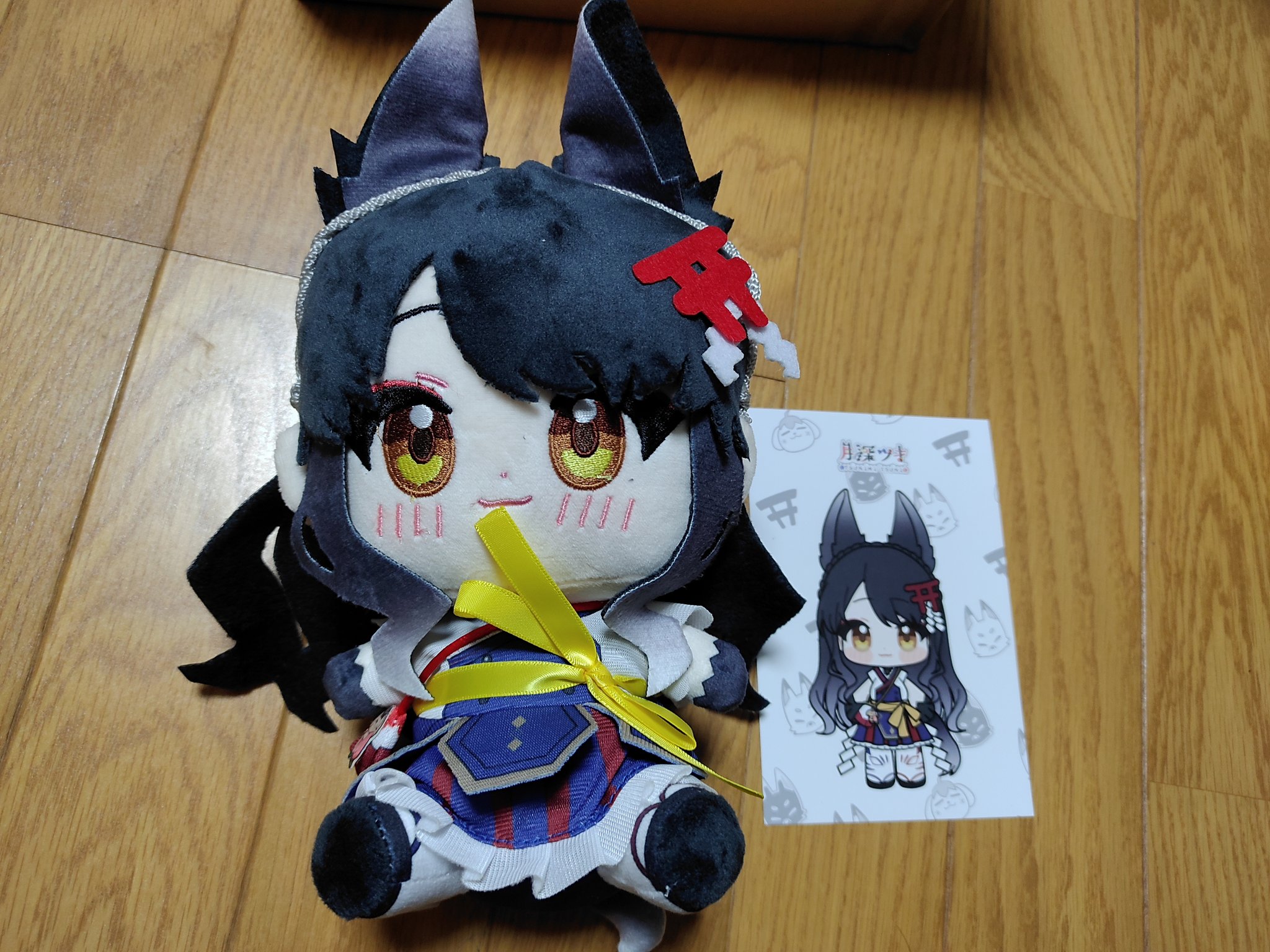 ⟡裏地付き⟡ 着ぐるみ ぬい服 わんこ 黒 ❤︎ぬい服 おすわりぬい服 着ぐるみ 10cm ねこ 黒×ピンク 地雷