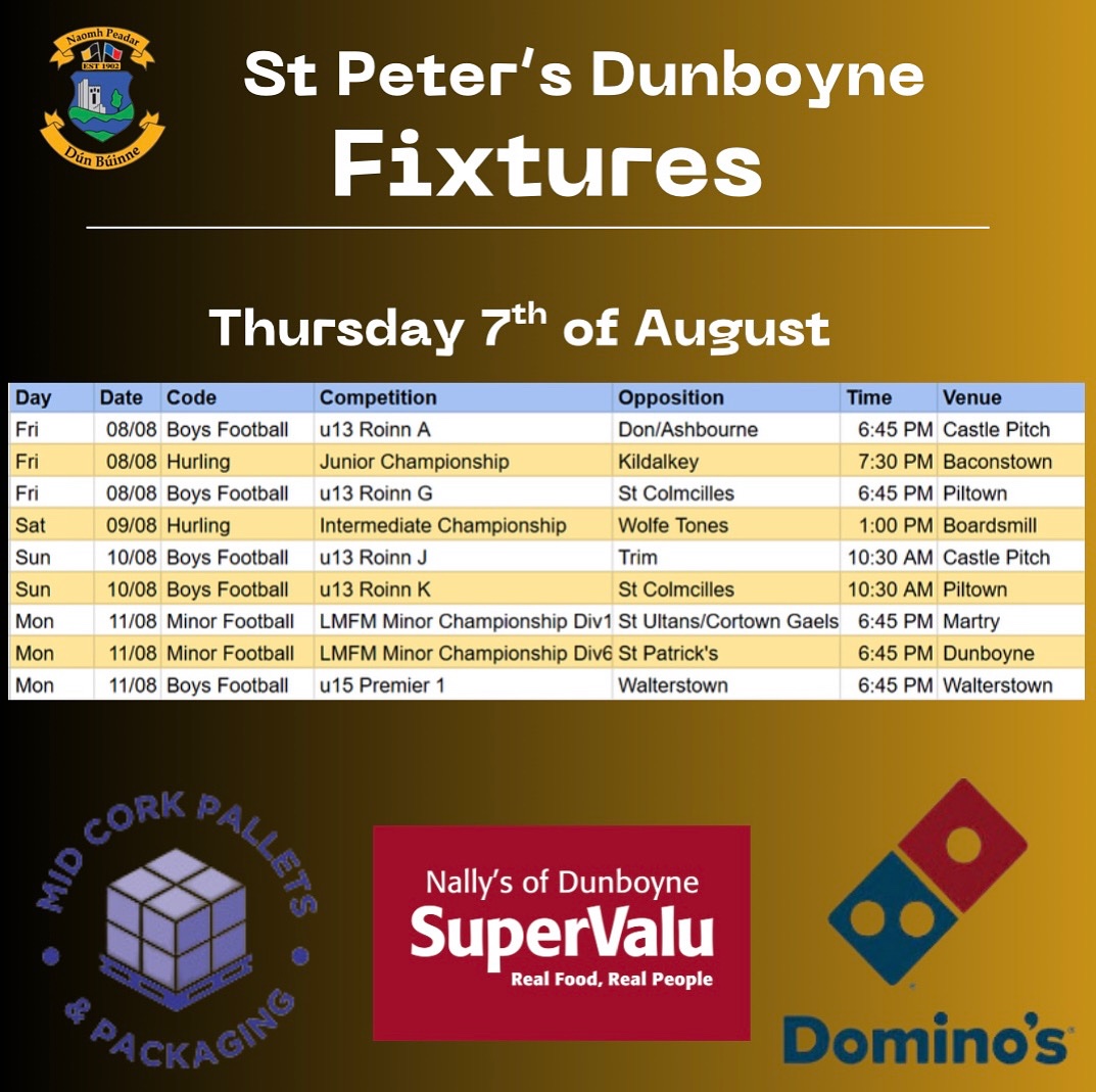 St. Peter's Dunboyne GAA tweet media