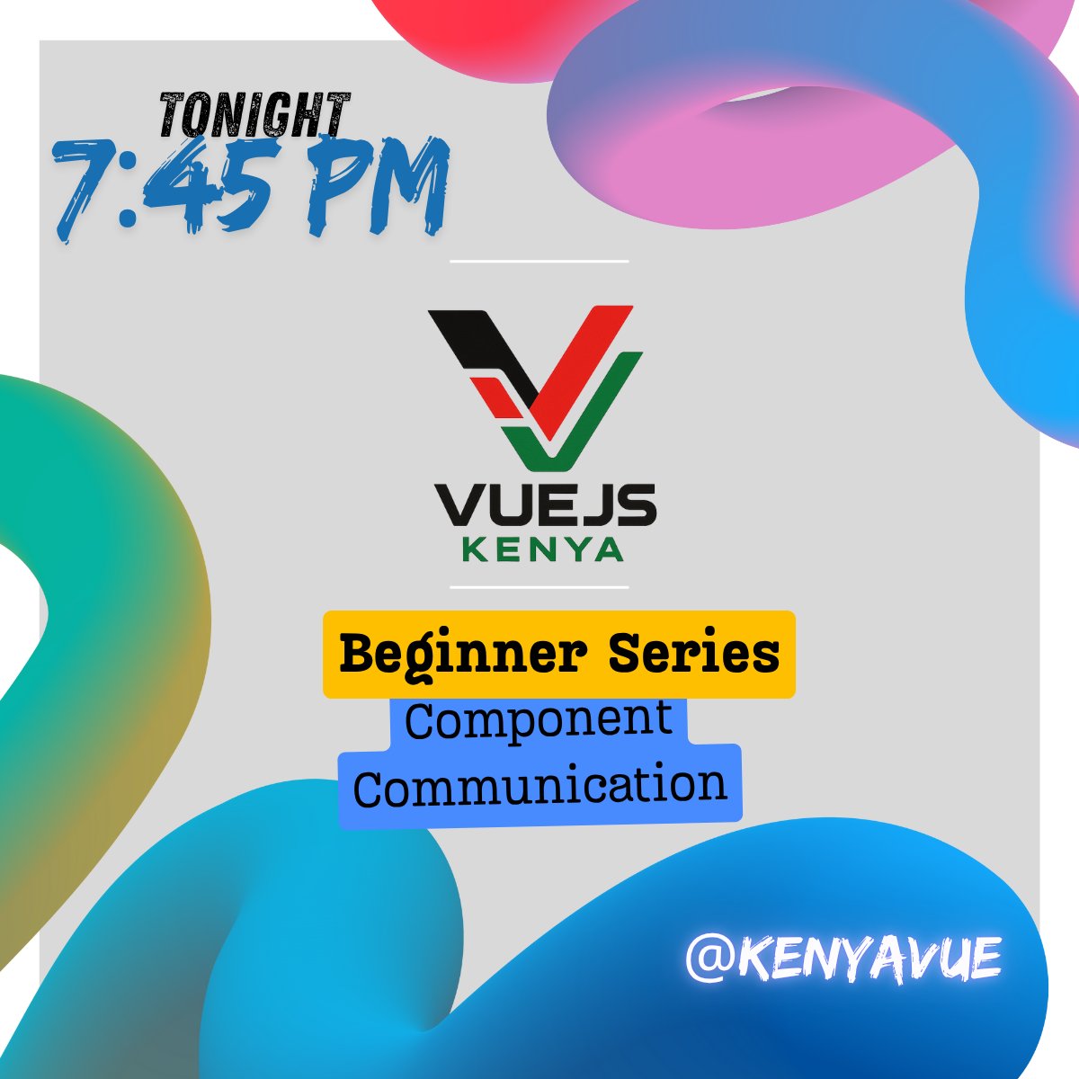 Vue.js Kenya (@kenyavue) on Twitter photo π₯ Vue.js Kenya - Episode 11 π₯
π
This Thursday π» Practice Session
Hands-on Vue.js coding practice! Perfect for applying what you've learned.
Bring your laptop & coding questions π¨βπ»
π Register: calendar.app.google/fwcPAE34hXEVgQβ¦
#VueJS #KenyaDev #HandsOnCoding #Ep11 #JavaScript π₯ Vue.js Kenya - Episode 11 π₯
π
This Thursday π» Practice Session
Hands-on Vue.js coding practice! Perfect for applying what you've learned.
Bring your laptop & coding questions π¨βπ»
π Register: calendar.app.google/fwcPAE34hXEVgQβ¦
#VueJS #KenyaDev #HandsOnCoding #Ep11 #JavaScript