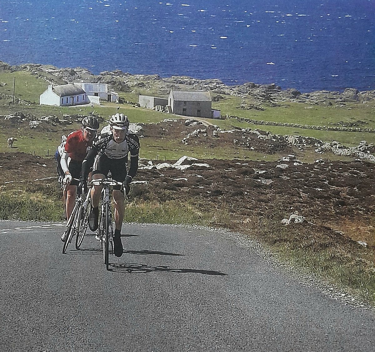 The 1996 FBD Milk Ras with
Jeff Wright and Peter Daly at  Malin Head.

📸 Phil O'Connor