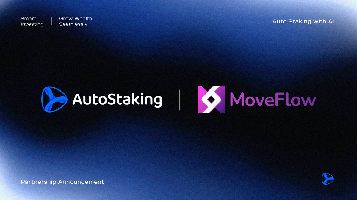 AutoStaking (@auto_staking) on Twitter photo 🚀 AutoStaking x MoveFlow Partnership 🔥
<a href="/moveflowlabs_/">MoveFlow | Token Distribution Protocol 💜</a>, a leading payment infrastructure protocol, specializes in programmable vesting, airdrops, and PayFi solutions for Buy Now, Pay Later (BNPL), enabling seamless, time- and event-based transaction rules on-chain.
Our 🚀 AutoStaking x MoveFlow Partnership 🔥
<a href="/moveflowlabs_/">MoveFlow | Token Distribution Protocol 💜</a>, a leading payment infrastructure protocol, specializes in programmable vesting, airdrops, and PayFi solutions for Buy Now, Pay Later (BNPL), enabling seamless, time- and event-based transaction rules on-chain.
Our