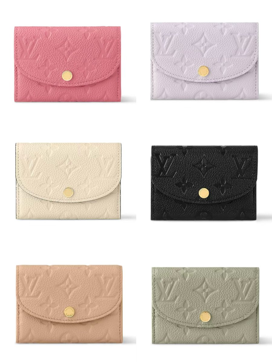 ヴィトンのお財布「ポルトモネ･ロザリ」の新色が7月から発売してて可愛い💟小さめのバッグにも入るミニ財布使いやすそう🕊️